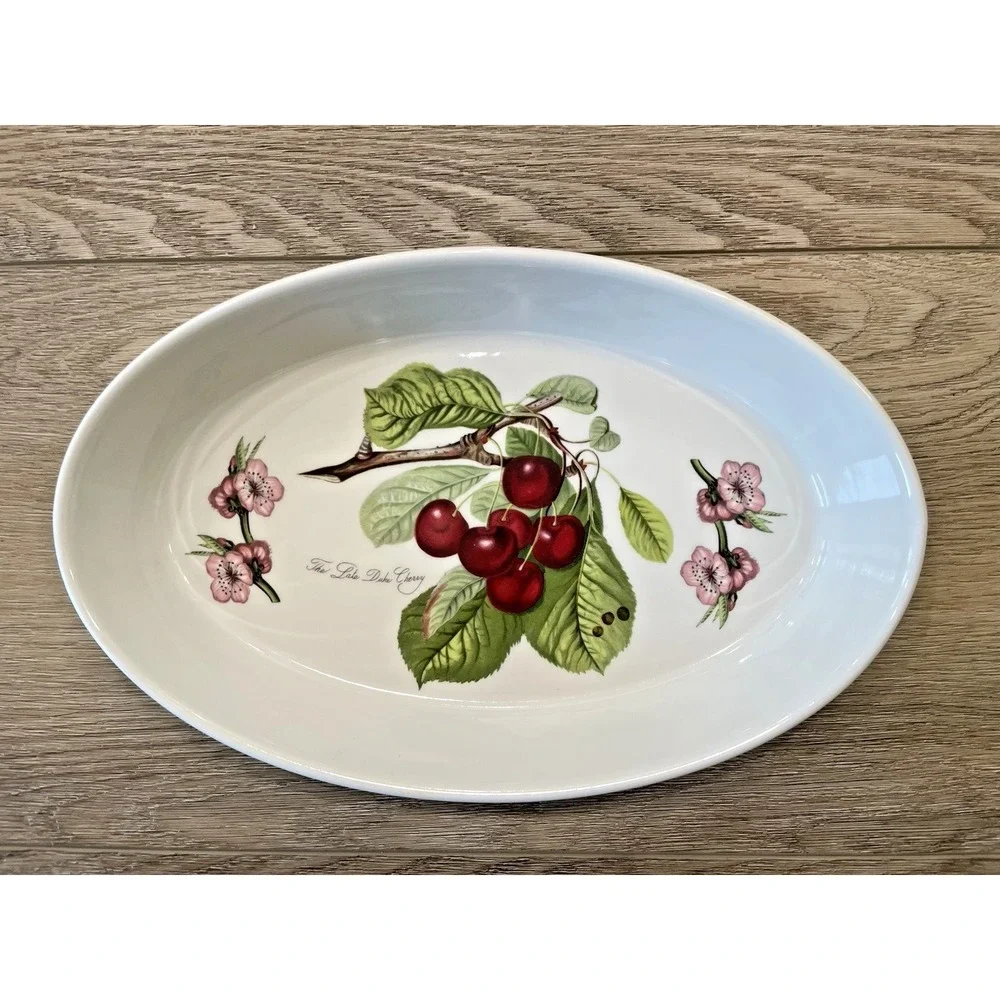 Vtg Cherry Fruit‎ Portmeirion Pomona  Oval Casserole Baking Dish 7x11